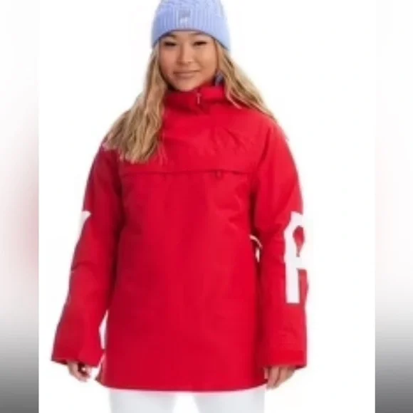 NWT ROXY RED PULLOVER SKI/BOARD JACKET SIZE LARGE - Picture 4 of 15